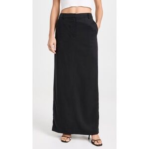 NEW Reformation Cairo Maxi Skirt Black 12